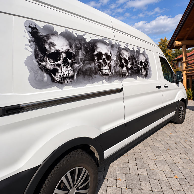Autoaufkleber Totenschädel Gothic