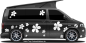 Preview: Autofolien Blumen Set auf dunklem Camper -  Ansicht Farbauswahl
