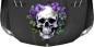 Preview: Klebefolie Totenkopf mit Blüten