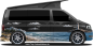 Preview: Reisemobil Aufkleber Berge und Meer | Set für beide Fahrzeugseiten