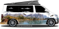 Preview: Reisemobil Aufkleber Bergsee | Set für beide Fahrzeugseiten