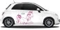 Preview: Autoaufkleber mit Einhorn in pink odr Wunschfarbe