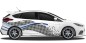 Preview: Aufkleber für das Auto Zieflagge mit Wellen Design