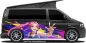 Preview: Autodekor Kawaii Anime Girl auf dunklem Van