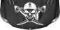 Preview: Aufkleber Totenkopf mit gekreuzten Schwertern auf dunkler Motorhaube - Farbauswahl