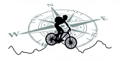 Preview: Wohnwagendekor Kompass und Mountainbike