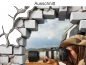 Preview: Auto Aufkleber Loch in der Mauer mit Eigenem Foto - Ansicht Ausschnitt