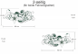 Preview: Autoaufkleber Blumenornament - Ansicht zweiseitig für beide Fahrzeugseiten und Farbauswahl