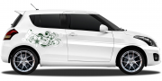 Preview: Auto Klebefolie Blumenornament | Set für beide Fahrzeugseiten