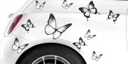 Preview: Auto Klebefolie Schmetterlingsschwarm | Frei platzierbares Set