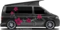 Preview: Autoaufkleber Blumenranke auf dunklem Campervan