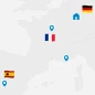 Preview: Autoaufkleber Europa Länderflaggen Detailansicht Montagebeispiel