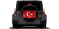 Preview: Autoaufkleber Fahne der Türkei auf Reserveradabdeckung