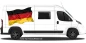 Preview: Autoaufkleber Fahne von Deutschland auf Fahrzeugseite von Wohnmobil oder Kastenwagen