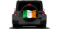 Preview: Autoaufkleber Flagge von Irland auf Reserveradabdeckung