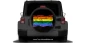 Preview: Autoaufkleber Flagge vom Regenbogenland auf Reserveradabdeckung