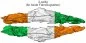 Preview: Die Flagge von Irland als zweiseitiger Autoaufkleber