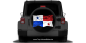 Preview: Autoaufkleber Flagge von Panama auf Reserveradabdeckung