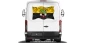 Preview: Autoaufkleber Flagge von Sachsen-Anhalt auf Heck von Wohnmobil oder Caravan