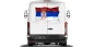 Preview: Autoaufkleber Flagge von Serbien auf Heck von Wohnmobil oder Caravan