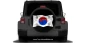 Preview: Autoaufkleber Flagge von Südkorea auf Reserveradabdeckung