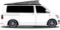 Preview: Autoaufkleber Natursee in der Wildnis auf hellem Camper - Ansicht Farbauswahl
