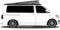Preview: Autoaufkleber Natursee in der Wildnis auf hellem Camper - Ansicht Farbauswahl
