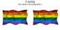 Preview: Autoaufkleber Regenbogen Fahne - Ansicht zweiseitig für beide Fahrzeugseiten