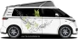Preview: Autoaufkleber buntes Ornament mit Schmetterling auf hellem Camper