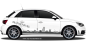 Preview: Autoaufkleber Skyline Brandenburg | Set für beide Fahrzeugseiten