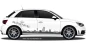 Preview: Autoaufkleber Skyline Brandenburg | Set für beide Fahrzeugseiten