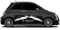 Preview: Autoaufkleber Skyline Ruhrgebiet auf dunklem PKW - Ansicht Farbauswahl