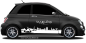 Preview: Autoaufkleber Skyline Saarland | Set für beide Fahrzeugseiten auf dunklem PKW - Ansicht Farbauswahl