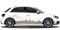 Preview: Autoaufkleber Skyline Sachsen-Anhalt | Set für beide Fahrzeugseiten
