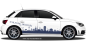 Preview: Autoaufkleber Skyline Schleswig-Holstein | Set für beide Fahrzeugseiten