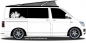Preview: Autoaufkleber Surfer am Meer | Set für beide Fahrzeugseiten