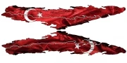 Preview: Autodekor Türkische Fahne | Aufkleber Set für beide Fahrzeugseiten