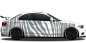 Preview: Autoaufkleber Streifen im Zebra Design