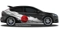 Preview: Autodekor Flagge Japan auf Fahrzeugseite von dunklem PKW