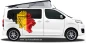 Preview: Autodekor Flagge Karte von Belgien auf Fahrzeugseite von Campervan