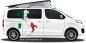 Preview: Autodekor Flagge Karte von Italien auf Fahrzeugseite von Campervan
