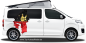 Preview: Autodekor Flagge Karte von Württemberg auf Fahrzeugseite von Campervan