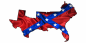 Preview: Autodekor Flagge und Silhouette der Konföderierten Staaten von Amerika