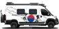 Preview: Autosticker Flagge von Südkorea auf Fahrzeugseite von Camper