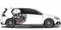 Preview: Autosticker Logo Motor Club mit Totenkopf