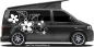 Preview: Autotattoo Blumenornament mit Schmetterling auf dunklem Camper -  Ansicht Farbauswahl