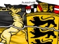Preview: Aufkleber Fahne von Baden-Württemberg - Ansicht Ausschnitt