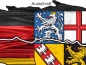 Preview: Die Saarländische Flagge als Aufkleber - Ansicht Ausschnitt