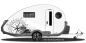 Preview: Campingaufkleber Windrose mit Reifenspur