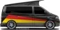 Preview: Deutschland Fahne auf Fahrzeugseite von dunklem Camper Van